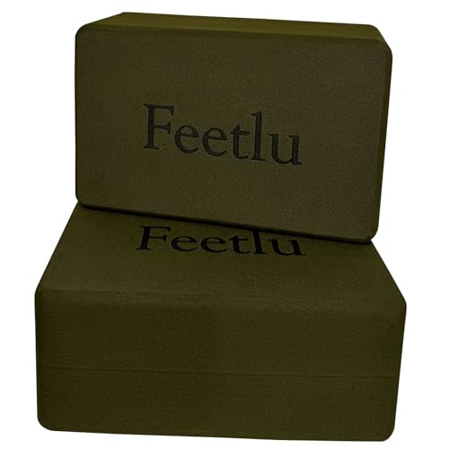 Feetlu ヨガブロック 2個セット 高密度/硬い 2サイズ 23 x 15 x 10cm (400g±5% x 2)の商品画像（Amazon）