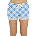 GOFULY Hiking Shorts Women Comfort Plaid Summer Lace Lounge Bottoms Fashion Drawstring Elastic Waist Womens Summer Shorts Romper Blue Xxxl