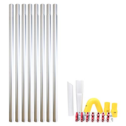 32ft 9.6m Long Reach Gutter Vacuum Pole Kit Set Drain Hoover Cleaning System