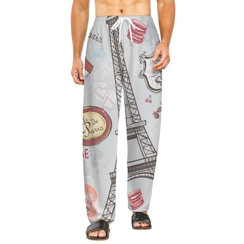 Vêtements de nuit Tour de Moulin à Vent bas de pyjama femme long fluide et anti-serrage S