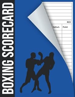Boxing Scorecard: 100 Boxing Scorecards to Keep Record Boxing Match Scores, Boxing Score Sheet, Boxing Score Pads, Boxing Scorebook, Large Print 8.5 x 11 Inches