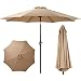 Produktbild DUMOS Sonnenschirm UV Schutz Abdeckung Kurbel Knickbar Alu Rund Balkon Terrasse Garten Balkonschirm Kurbelschirm Marktschirm Anthrazit