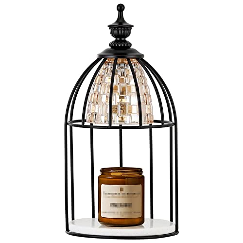 Swokazoe Candle Warmer Lamp for Top-Down Candle Melting, Vintage Aromatherapy Wax Melting lamp,Night Lamp (Black)