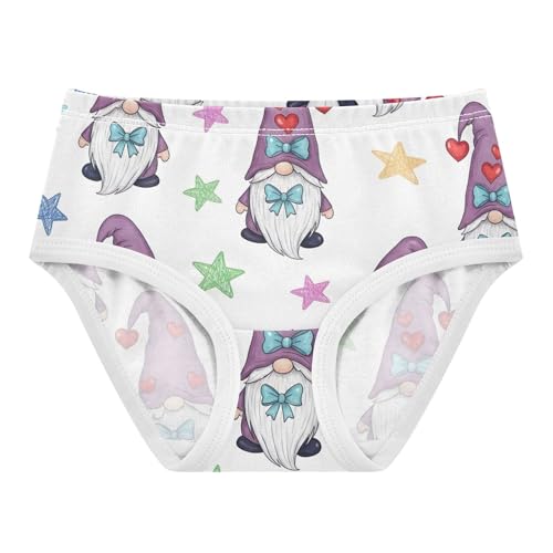 Girls Underwear Toddler 2t Cotton Panties Little Girl Bright Underpants Briefs Cute Purple Gnome St