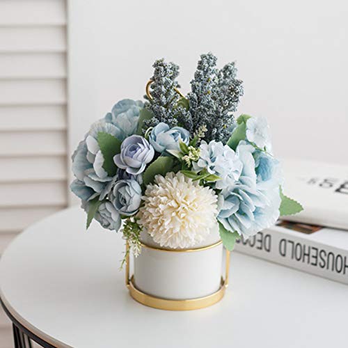 Plantas artificiais artificiais resistentes a UV JENPECH, plantas artificiais falsas de rosas, bonsa