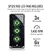 Corsair Crystal 570X RGB Mid-Tower Case, 3 RGB Fans, Tempered Glass - Black