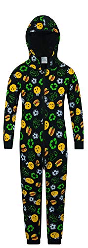 PyjamaFactory Juego Emoji Fútbol Alimentos Dormir Traje Todo en Uno