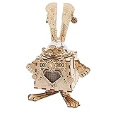 Música (pequeño conejito foo foo) Después de reunir esta linda caja de música de conejo, el embalaje es perfecto, los detalles son exquisitos, y la superficie lisa te hace sentir la sensación de maravillosas en todos los rincones de la habitación.