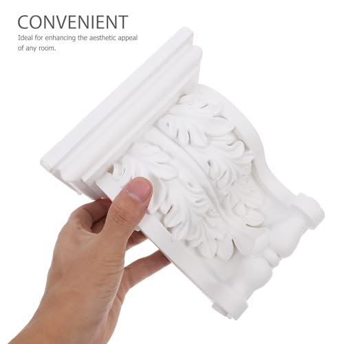 Soporte de viga de PU cortable y pegable para decorar techos con ménsulas blancas 7