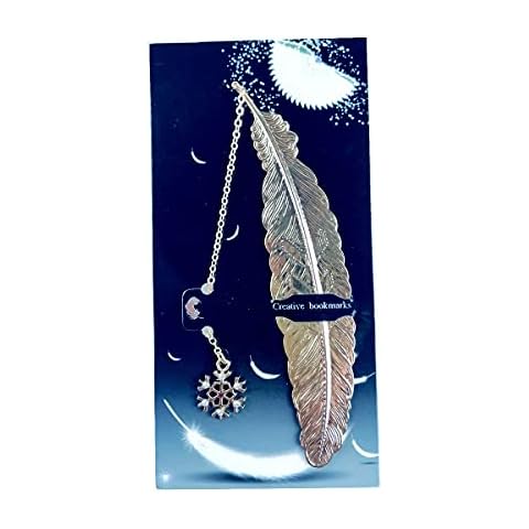 Metal Feather Pendant Bookmarks, Cute Funny Cartoon Creative Bookmarks, Christmas Series Bookmarks, are Unique Gifts for Kids, Students, Teachers, and Friends to Read Cover