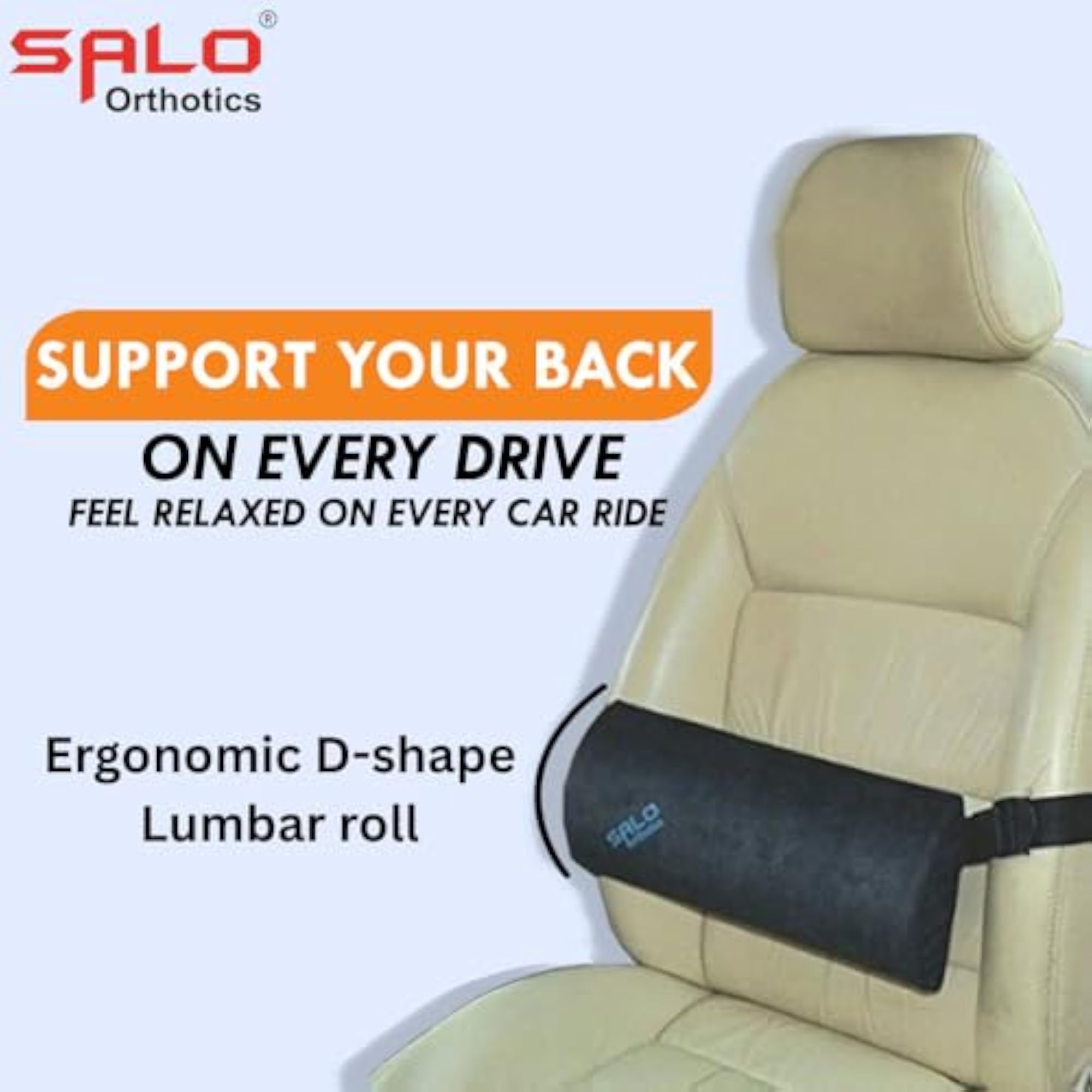 D-Shape Lumbar Roll Cushion for Back Support