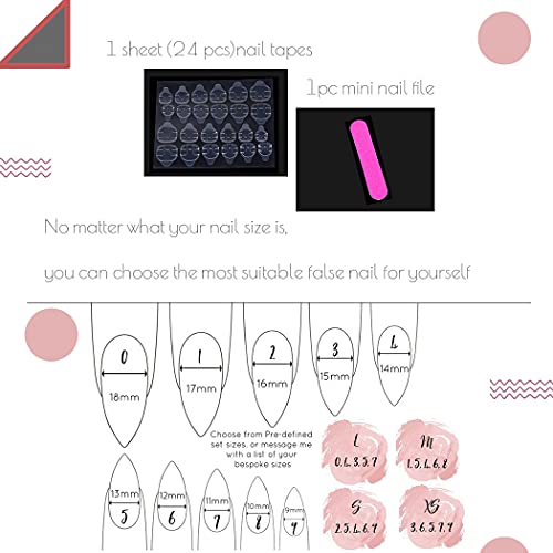Ushiny 24PCS Falsche Nägel Pink Glossy falsche Fingernägel Acryl Press on Nails Künstliche Full Cover Nägel Tipps für… – Bild 7