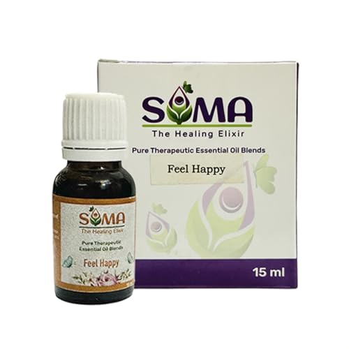 Image of Feel Happy Oil | 15 ml | Natural Essential Oil for Uplifting Mood and Positivity | Aromatherapy for Emotional Well-Being |