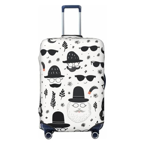 Housse de protection pour valise design noir et blanc extensible haute qualité