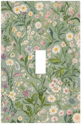 Decorative Switch Cover Plate with Vintage Wildflowers & Daisies ...