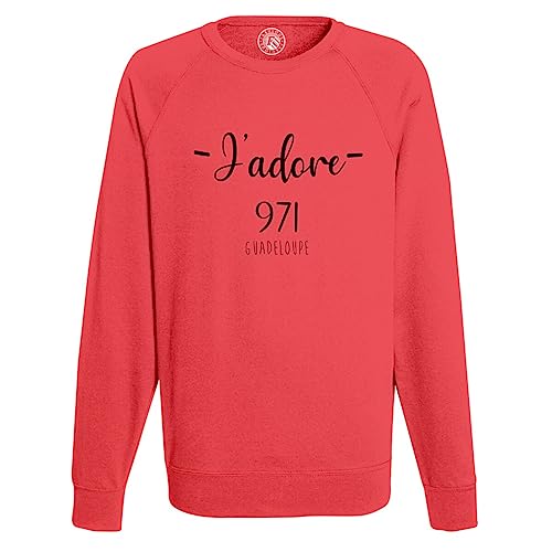 Sweat Homme J'adore 971 Guadeloupe confortable pour un look antillais fier