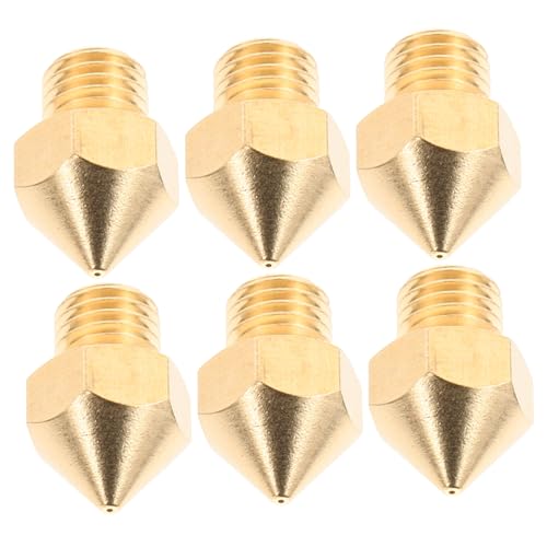 iplusmile 6pcs Printer Brass Nozzles Thread Printer Extruder Nozzles for Parts Replacement