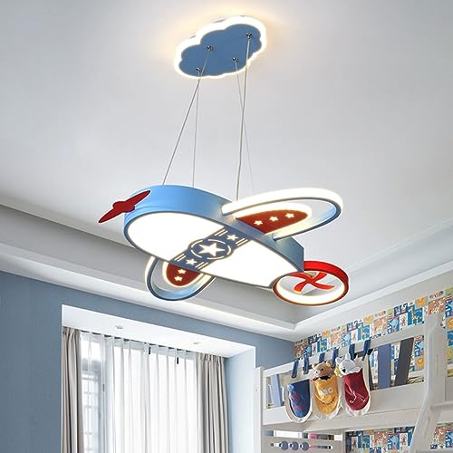 DHGIE Plafonnier LED Avion Dimmable Avec Télécommande Chambre Lustre Salon Enfant