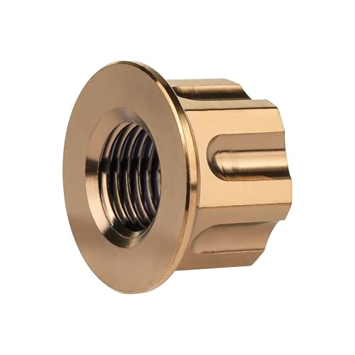 Image of Titanium M6 M8 M10 M12 M14 M16 Flange Bolt Nut Bicycle Motorcycle Rear Axle Car Modification Accessories Pack of 6 (M10 Pitch 1.5mm, Bronze)