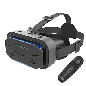 NEWEST VR Headset With Remote Controller Virtual Reality Headset for iPhone & Android 5.0-7.4 inches Play Your Best Mobile Games & 360 Movies With Soft All Android Smartphone & Comfortable (Black)