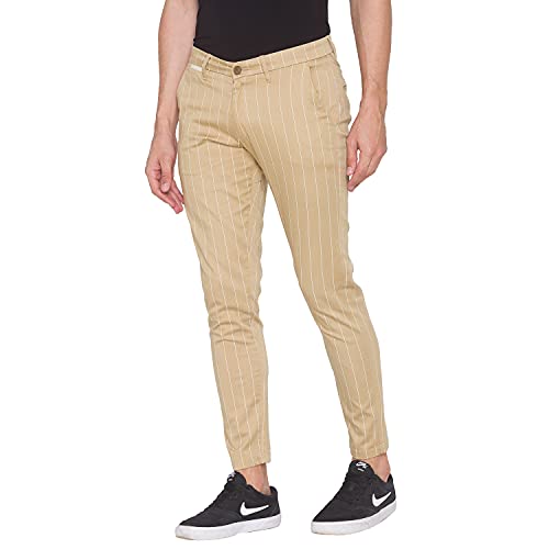 Image of Spykar Men's Slim Fit Trousers