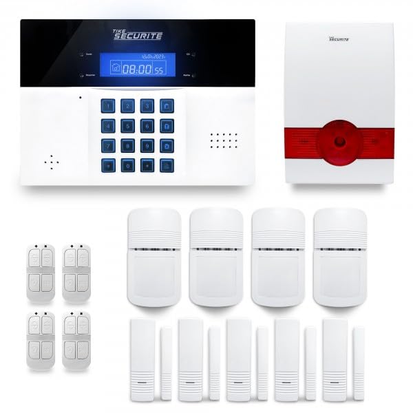 Alarma inalámbrica para casa DNBi de 4 a 5 piezas movimiento + intrusión + sirena exterior autónoma - Compatible con caja de internet y GSM