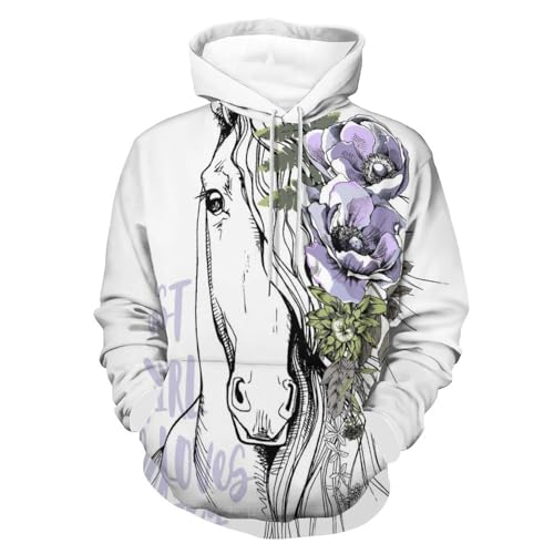 Hoody Fleur De Cheval solution confort contre le froid sweat unisexe S
