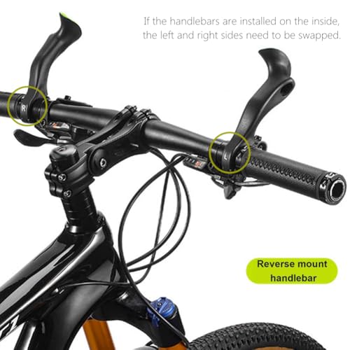 MIOLOE Bike Handlebar Ends Ergonomic No-Slip MTB Mountain Bike Road Cross-Country Bicycle Handlebar Extender Bar Ends Suitable for 21.8-22.8mm Handlebar (02) - Thumbnail 6