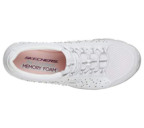 Skechers Skechers Women's Gratis - Sweet Reverie, Casual, White/Silver, 6 US M