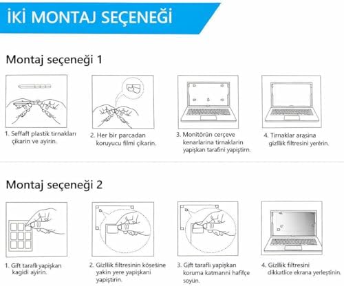Coverzone MacBook Pro/Air 13.3 inç ile Uyumlu Hayalet Ekran Koruyucu Film İstediğin Zaman Tak Çıkar Aparatlı Gizlilik Filtre ve Parlaklık Azaltma Özellikli,13.3 inç Ekran Boyutları İçin Uyumlu - Görsel 6