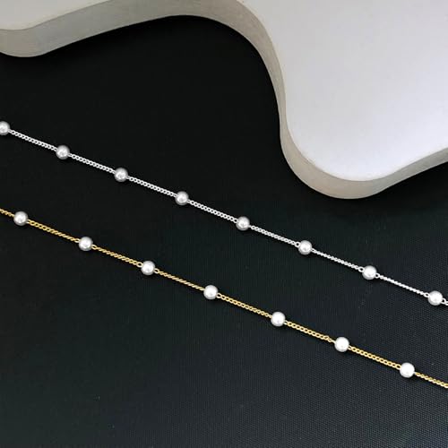 Image of Zeffy Pearl Necklace 4MM /6MM /8MM Dainty Round Imitation Pearl Choker Necklace Wedding Pearl Necklace Delicate Jewelry for Women Simple Bridesmaid Jewelry Gifts