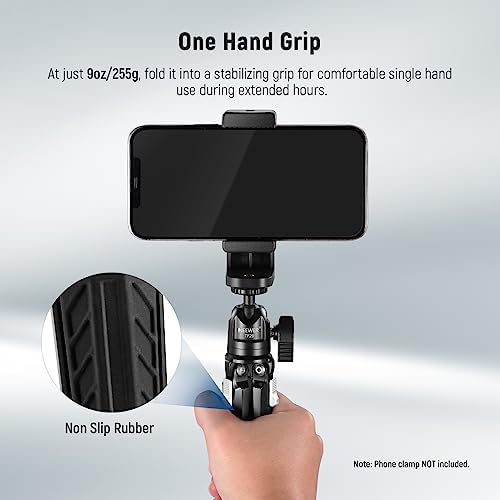 NEEWER Metal Tabletop Mini Tripod with 360° Ball Head, Support Vertical Shooting & Hand Grip, Portable Travel Tripod Stand with 1/4" Screw for Camera SmartPhone Action Cam, Max Load 6.6lb/3kg, TP29