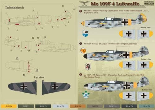 Print Scale 48-053 - 1/48 Decal for Me 109 F-4 Luftwaffe Part 2