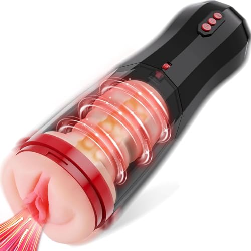 Blowjobob Machine for Man,Male Masterburbatar Hands Free with Heat, 10X Suction & Vibration, Mens Masterbuters Automatic Tight Sleeve Underwear W041702 (black6)