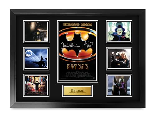 HWC Trading Batman Michael Keaton Los Regalos Imprimieron El Cartel Firmaron La Imagen Del Autógrafo Para Los Fans De La Memorabilia De La Película - A2 Enmarcado