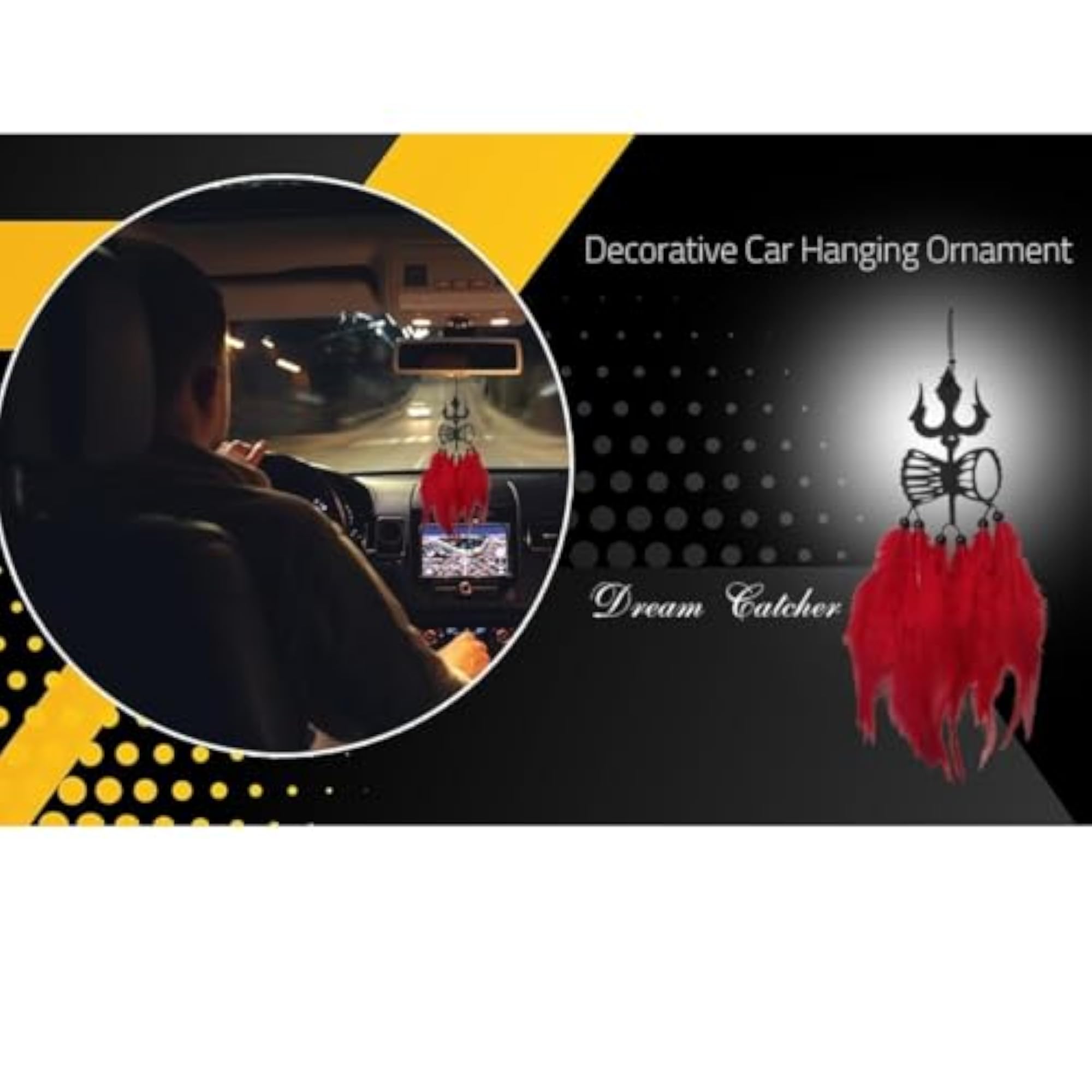 Trishul Dream Catcher for Car Hanging Decoration