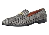 ELANROMAN Men's Dress Loafers Leather Lined Formal Shoes Brown US 11
