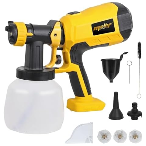 Cordless Paint Sprayer, Compatible w/ dewalt 20V Max Battery Handheld HVLP Paint Gun w/Brushless Motor | Suitable for Countless Home Interior and Exterior, House Painting (NO Battery) Cover