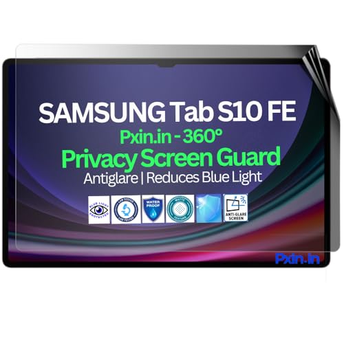 Image of Pxin Tablet Privacy Screen Guard compatible with SAMSUNG Tab S10 FE | Anti Glare | Reduces blue light | 360 degree anti-spy | Eye Protection