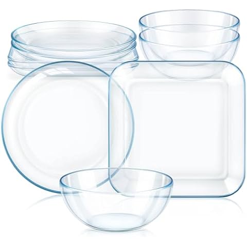 Qinyoung 6-Piece Glass Dinnerware Set Cover