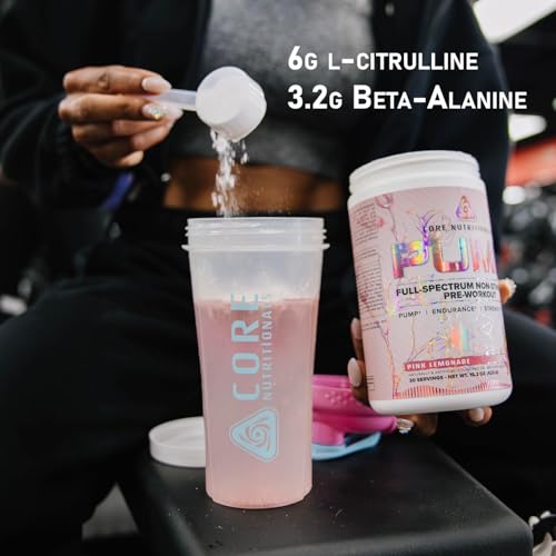 Image of Core Nutritionals Pump Full-Spectrum Non-Stimulant Pre-Workout, with N03T Nitrate, Peak02, Alpha GPC, for Maximum Pump, Strength, and Performance 20 Servings (Sour Candy)