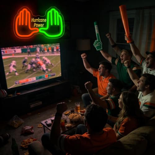 Image of University Neon Sign for Wall Decor Football Team Neon Light for Man Cave