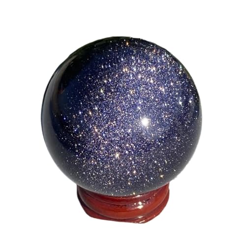 GYQYJPFZM 400-450 g de Pierre de Paume sphérique en Obsidienne dorée