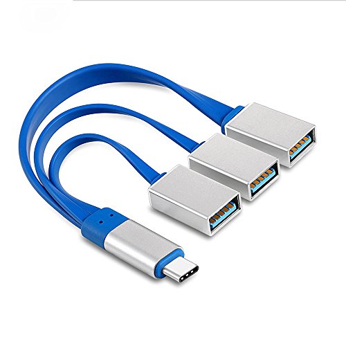 Leadzoe USB C Hub, OTG Type C Hub with 1x USB 3.0 female, 2 x USB 2.0 female, for MacBook, MacBook Pro, Google Pixel, Galaxy S8, more USB-C Devices