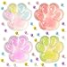 JOYIN 4 Pcs Taba Paw Squeeze Toys, Easter Party Favors & Gifts for Kids Adults, Transparent Cat Paw Fufu Squishy Toys, Soft Paws Sensory Fidgets, Cute Fidget Toys for Stress Relief