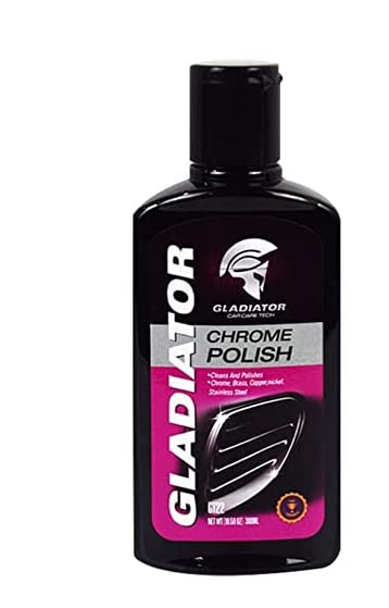 GLADIATOR CAR CARE TECH METAL POLISH, CLEANS AND POLISHES CHROME, BRASS, COPPER, NICKEL, STAINLESS STEEL, 10,5 OZ, 300 ML, GT22 ملمع معادن ، بوليش معادن