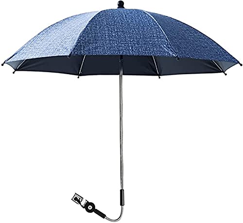 Sombrilla Sombrilla Sombrilla Universal 50+ UV Sombrilla De Protección Solar Para Bebés Y Bebés Con Manija De Paraguas Para Cochecito, Silla De Paseo, Silla De Paseo Y Buggy ( Color : Dark blue , Size