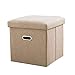 Składany stołek do przechowywania kosza może być używany do wielofunkcyjnego pudełka do przechowywania dla dorosłych. (Kolor: Różowy, Rozmiar: 38 * 38 * 38 cm) (Beżowy 38 * 38 * 38 cm)