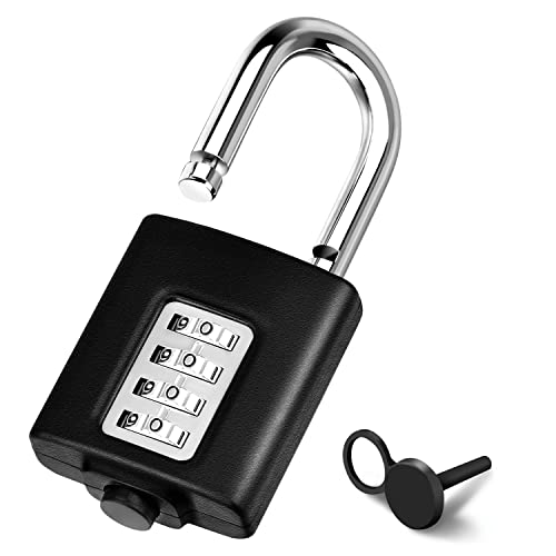 JUYANO Candado Taquilla Pequeño Candado Combinacion 4 Digitos Candados de Seguridad Impermeable Anticorrosión y Antirrobo Candados Para Taquillas Gimnasio Escolar Casillero Cerraduras de Equipaje Cover