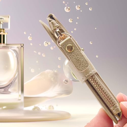 Image of Keychain wallet, Rfid Blocking Credit Card Holder Leather, Zipper Card Case for Women, Gold, Multi-function